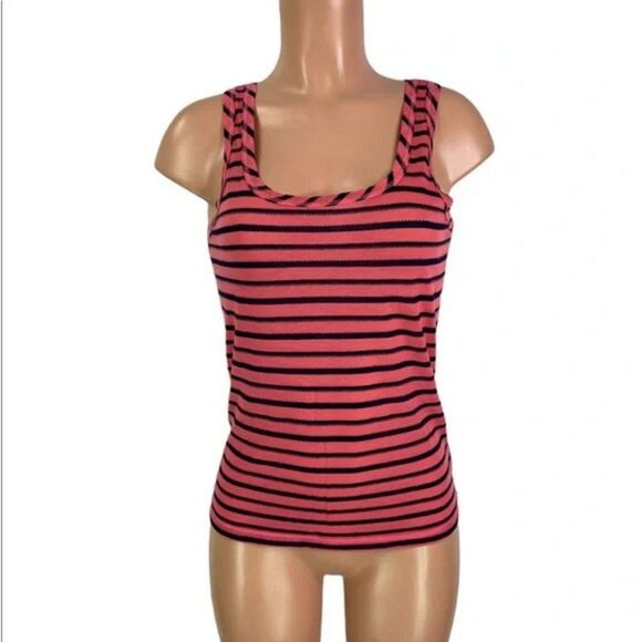 Splendid Striped Lightweight Sleeveless Tank Top in Pink and Navy Blue (NWT) - Picture 6 of 6
